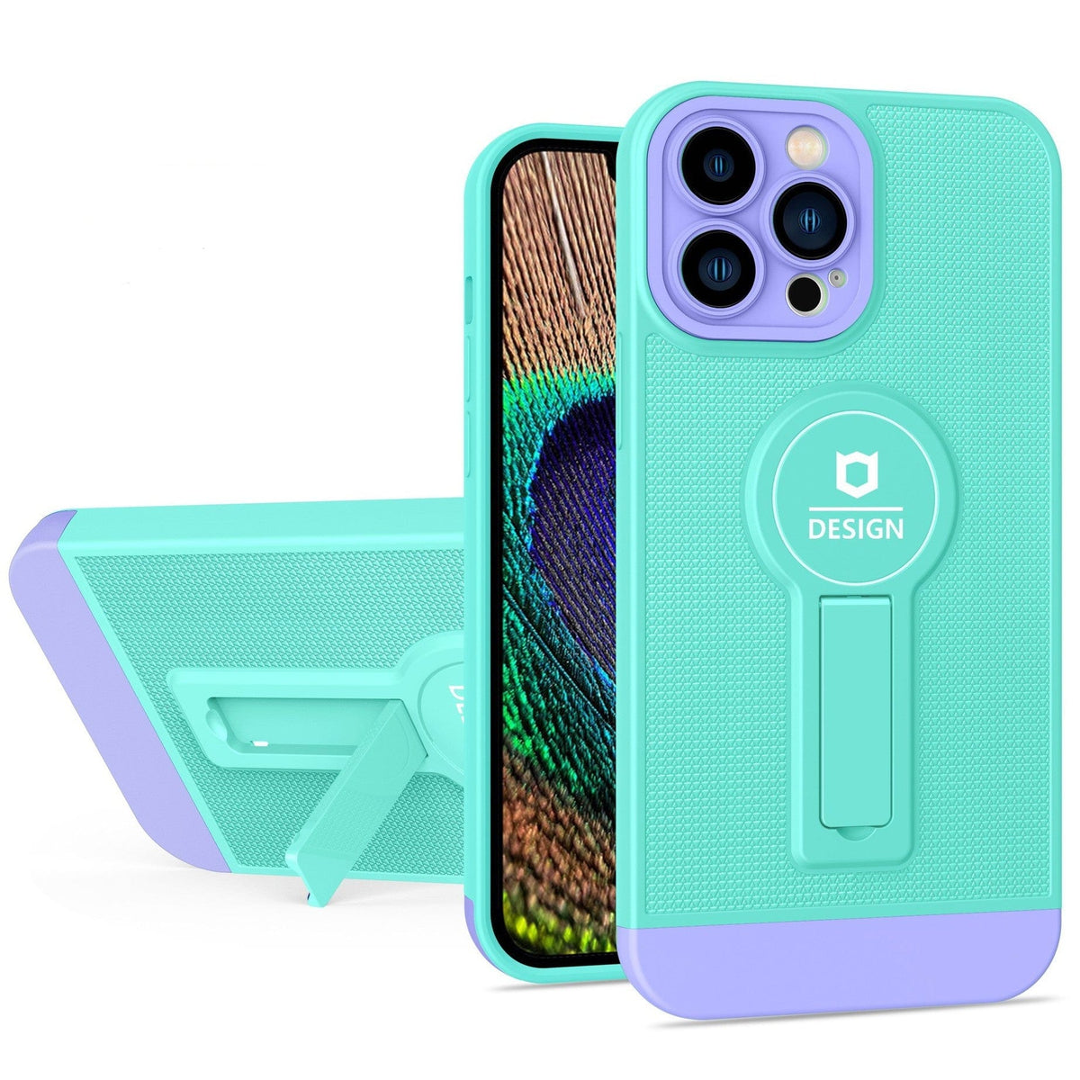 HUSA ARMOR DESIGN CU STAND PENTRU APPLE IPHONE XR, BLUE/MOV, SUPORT AUTO MAGNETIC, WIRELESS CHARGE, PROTECTIE ANTISOC