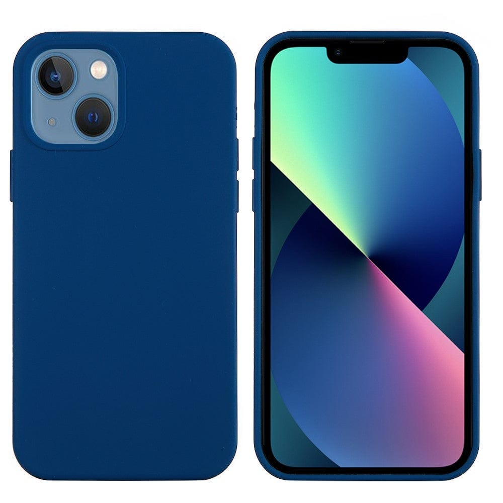 Husa pentru Apple iPhone 14 Pro Max, Liquid Silicone, cu Microfibra pe interior, Protectie Antisoc, Blue Royal, Albastru inchis