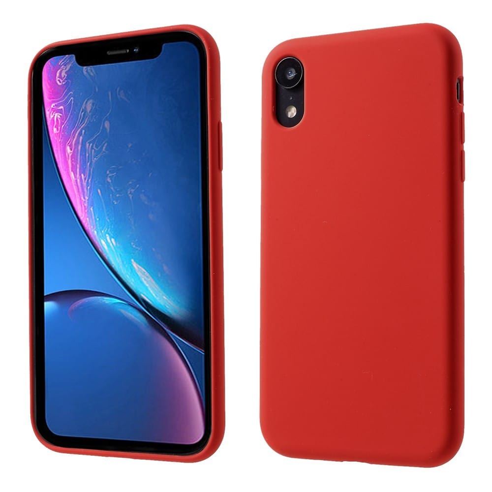 HUSA PROTECTIE COMPATIBILA CU APPLE IPHONE XR LIQUID SILICONE CASE ROSU