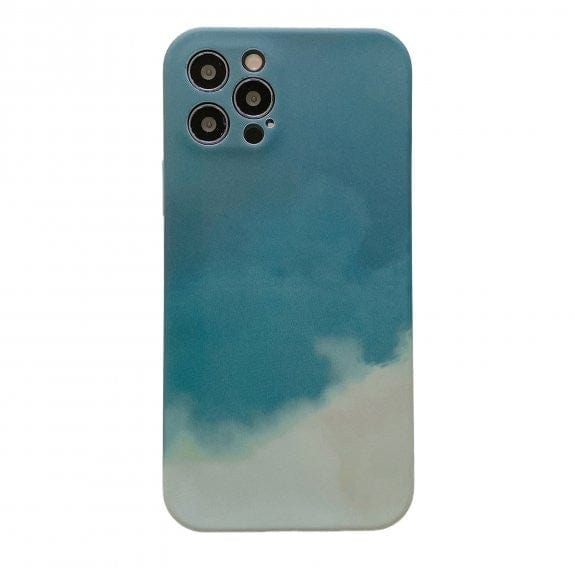 Husa protectie compatibila cu Apple iPhone 12 Tpu Ombre, Verde/Alb