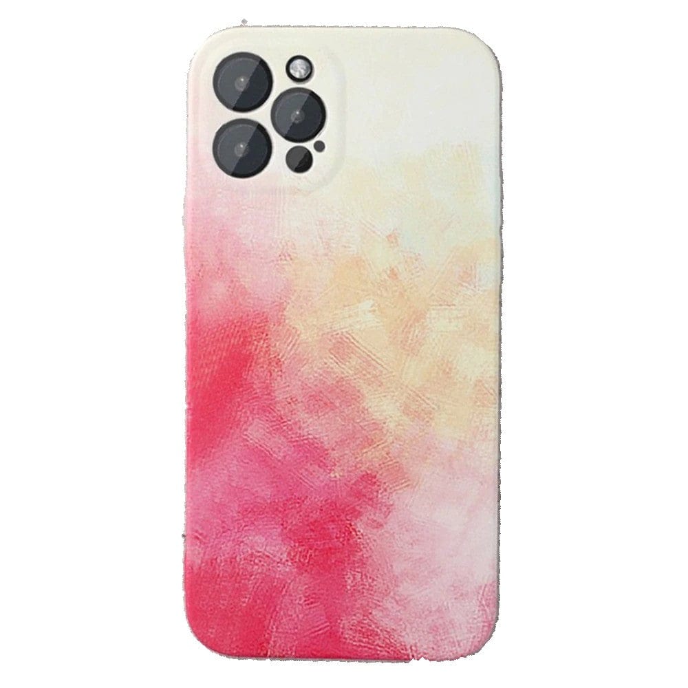 Husa protectie compatibila cu Apple iPhone 11 Pro Max Tpu Ombre, Galben/Roz