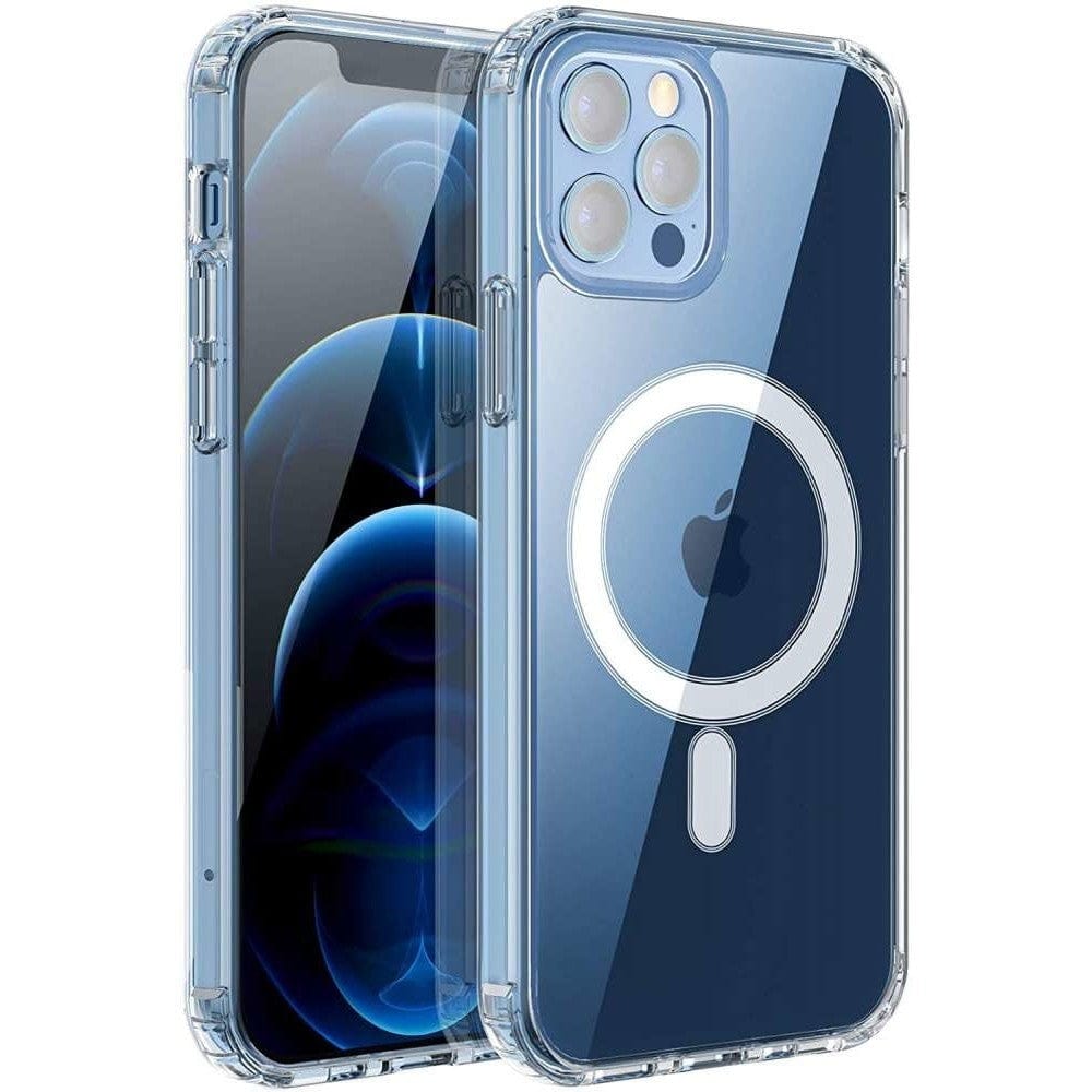 Husa protectie pentru iPhone 11 Mag Safe, 2 in 1 incarcare si magnet, Acril si Silicon, Transparenta